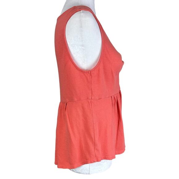 Lucky Brand Twist Front Peplum Tank Coral Size Small - Picture 3 of 7